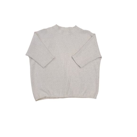 Ulla Popken Lagenlook Tunic Top Sz 3X Women's Mock Collar Midi Sleeve Oversized - Picture 15 of 16